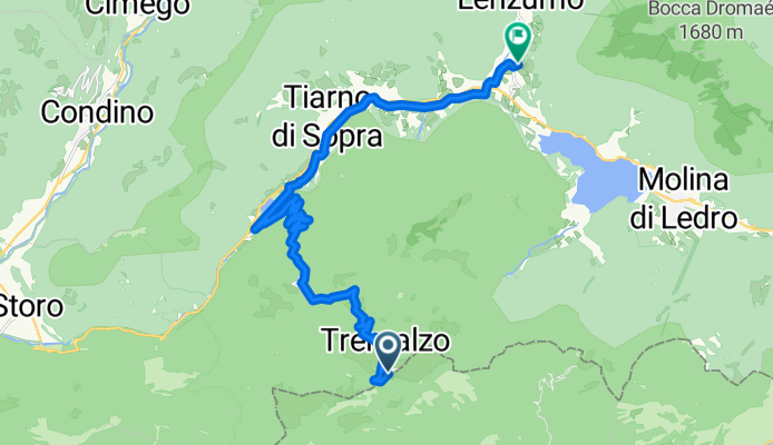 Route in Ledro - Tremalzo 1- zurück gleich