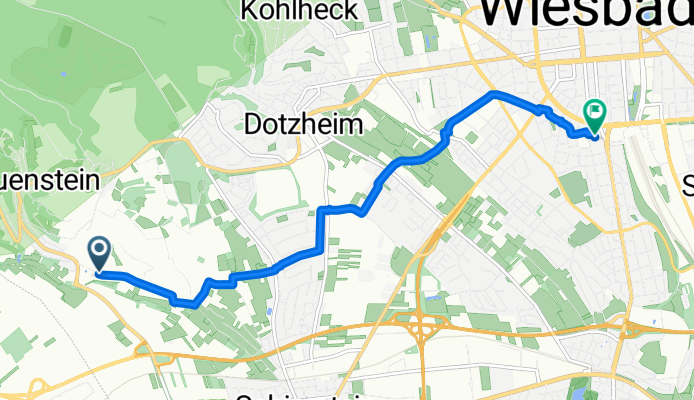 Quellbornstraße, Wiesbaden nach Biebricher Allee, Wiesbaden