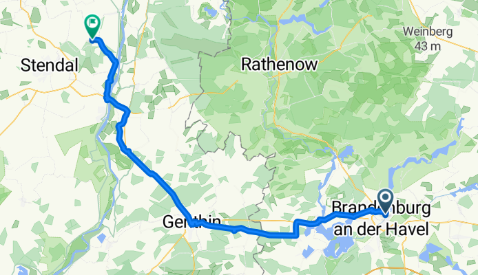 Mühlentorstraße, Brandenburg an der Havel to K 1039, Hassel