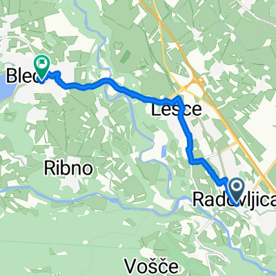 Radovljica, Radovljica to Ribenska cesta, Bled