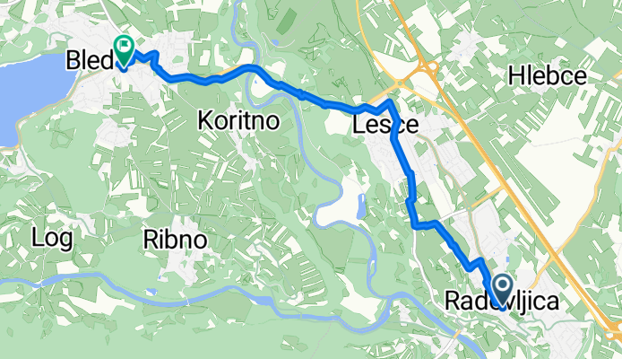 Radovljica, Radovljica to Ribenska cesta, Bled