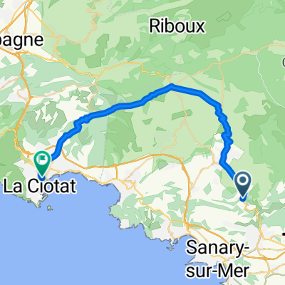 Route de Toulon, Évenos à Avenue Ernest Subilia, La Ciotat