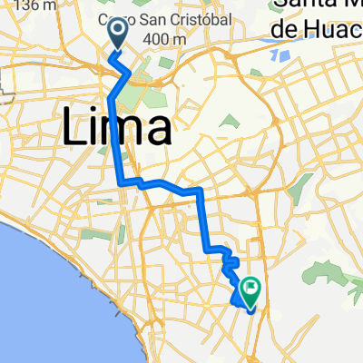 De Avenida Felipe Arancibia a Calle Melchormalo