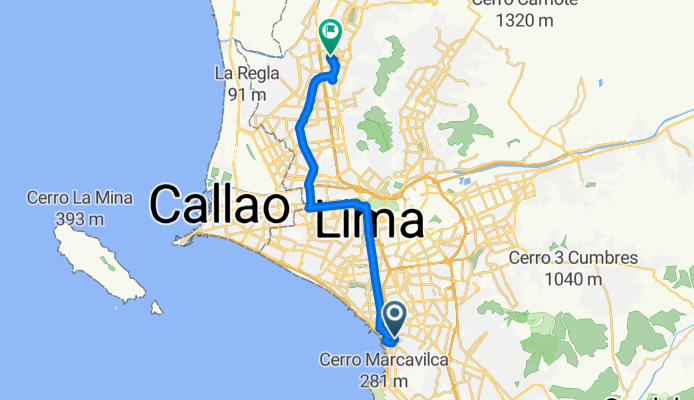 Route in Lima