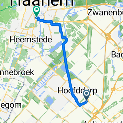 Hoofdweg, Hoofddorp to Kennemerplein, Haarlem