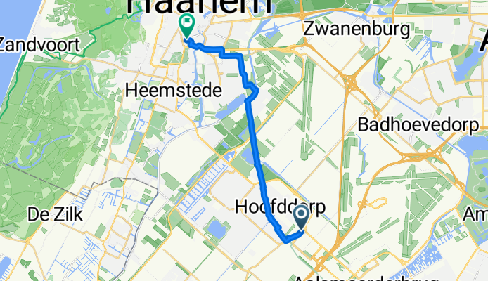 Hoofdweg, Hoofddorp to Kennemerplein, Haarlem