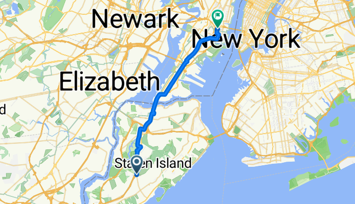 Richmond Ave, 纽约市 to W Hamilton Pl, 泽西城