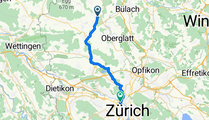 Neerach - Zürich (Kreis 5) / Gewerbeschule