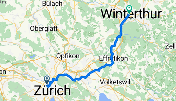 Von Zürich bis Winterthur