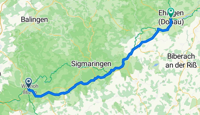 Von Tuttlingen bis Ehingen (Donau)
