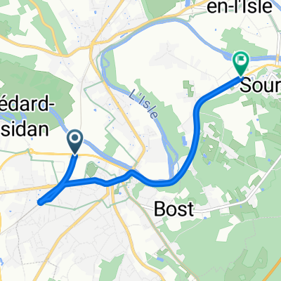 D 6089, Mussidan à D 6089, Sourzac