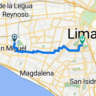 Lima to Arequipa Avenue, Lima