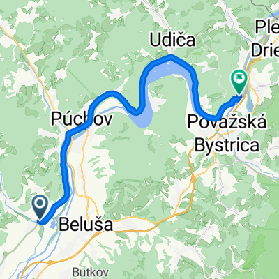 Námestie slobody to Považské Podhradie