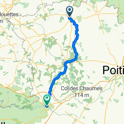 Thouars to Niort 65 miles
