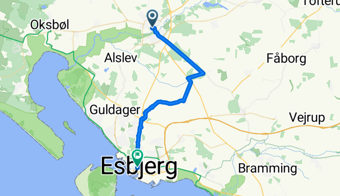 Varde-Esbjerg via Badesee