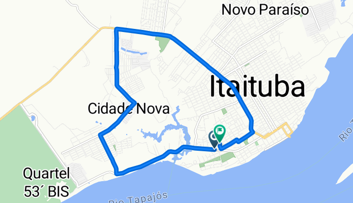 Rota para Travessa Romilson Pereira Mendes, Itaituba