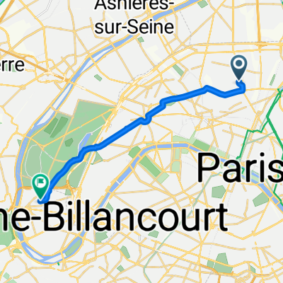 Rue Muller, Paris à Rue d'Aguesseau, Boulogne-Billancourt