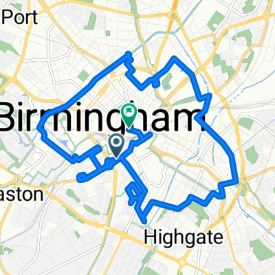 Route in Birmingham