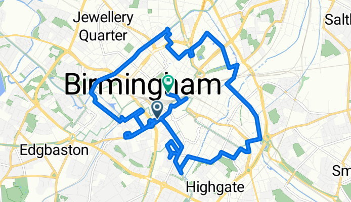 Route in Birmingham