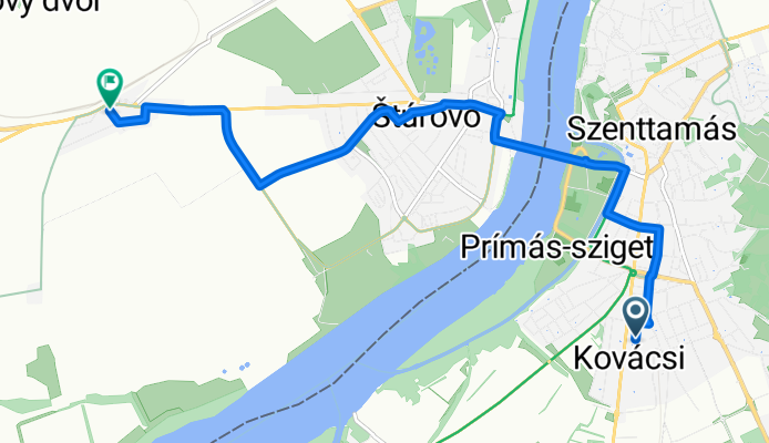 Virágos utca, Esztergom nach Železničný rad, Obid
