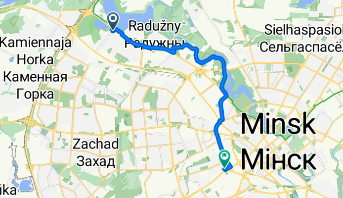 Ратомская улица, Минск до 2-й переулок Розы Люксембург, Минск