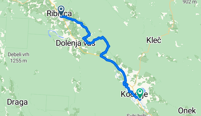 From Ribnica to Kočevje