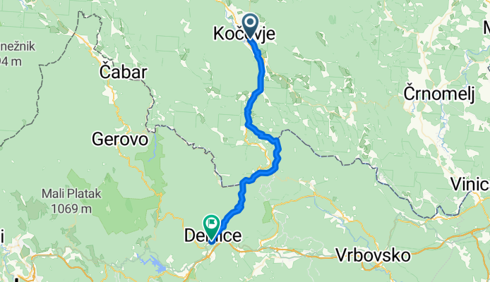 From Kočevje to Delnice
