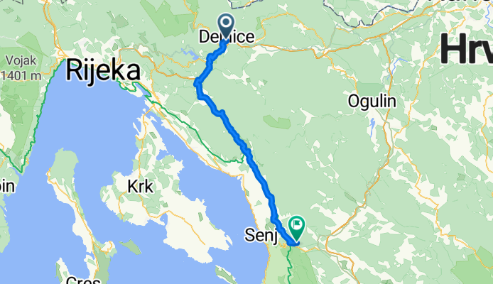 From Delnice to Vratnik