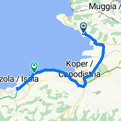 Ankaran, Ankaran-Ancarano nach Izola, Izola