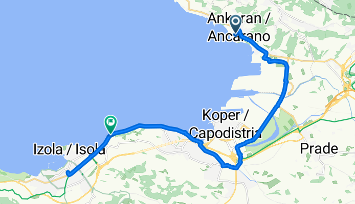 Ankaran, Ankaran-Ancarano nach Izola, Izola