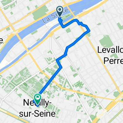 Allée Claude Monet, Levallois-Perret à Rue de l'Amiral Fournier, Neuilly-sur-Seine