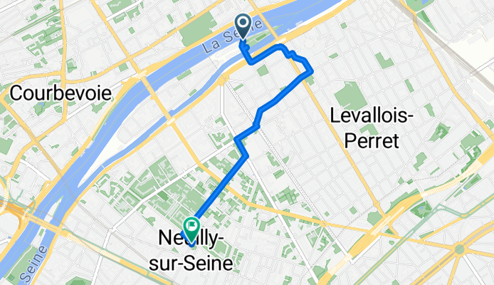 Allée Claude Monet, Levallois-Perret à Rue de l'Amiral Fournier, Neuilly-sur-Seine
