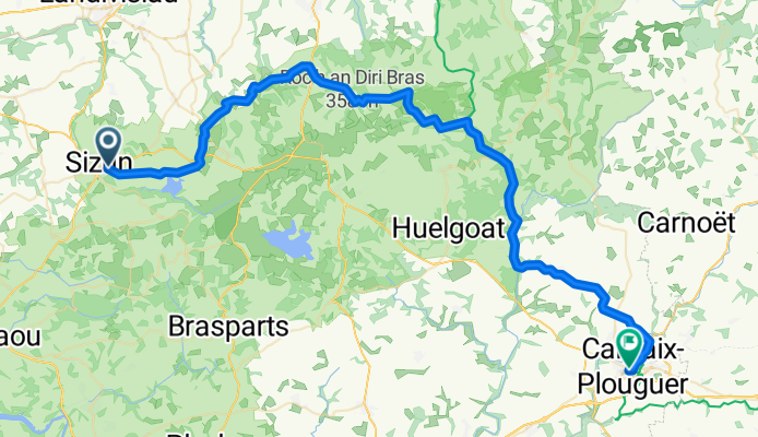 From Sizun to Carhaix-Plouguer, day 1