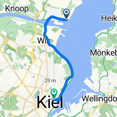 Vom Hotel am Kieler Schloß bis Schiffercafe Kiel