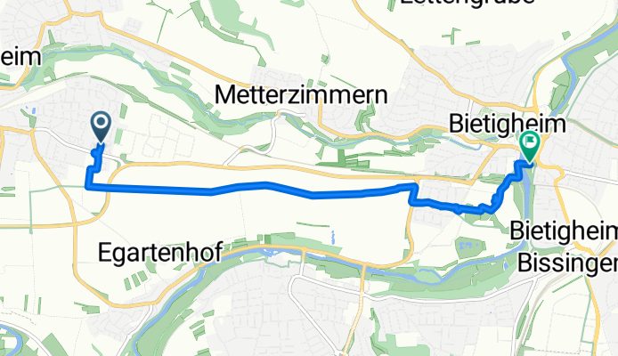 Goethestraße, Sachsenheim nach Wobachstraße, Bietigheim-Bissingen