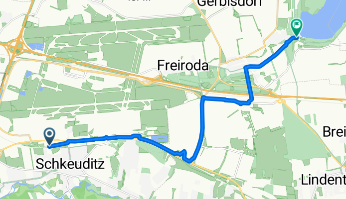 Edisonstraße nach Hayna (Schkeuditz)