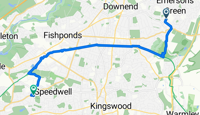 Windsor Place, Bristol to Plummer's Hill, Bristol
