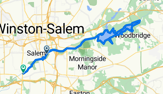 Salem Creek Greenway, Winston-Salem to Peters Creek Pkwy, Winston-Salem