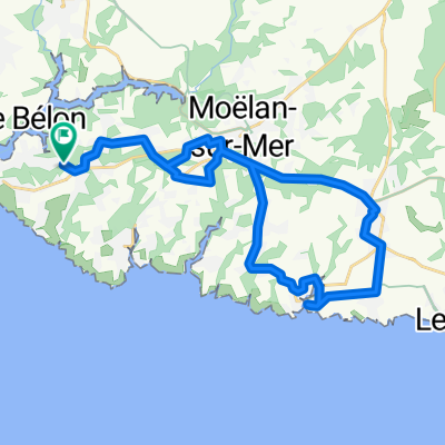 Chemin de Park Roz, Moëlan-sur-Mer to Chemin de Park Roz, Moëlan-sur-Mer