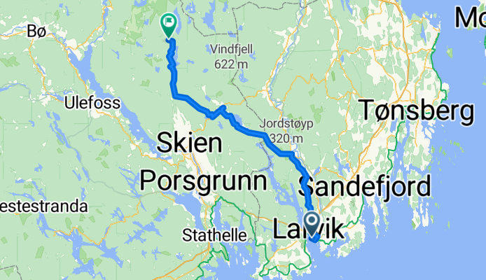 Larvig nach Luksefjell