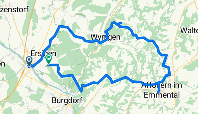 Route nach Kirchberg (Bern)