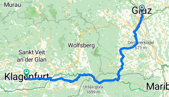 Von Graz bis Klagenfurt am Wörthersee