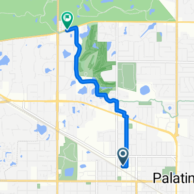 W Wood St, Palatine to N Haven Dr, Palatine