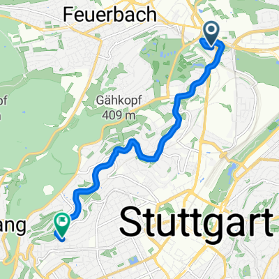 Dornbuschweg, Stuttgart nach Forststraße, Stuttgart