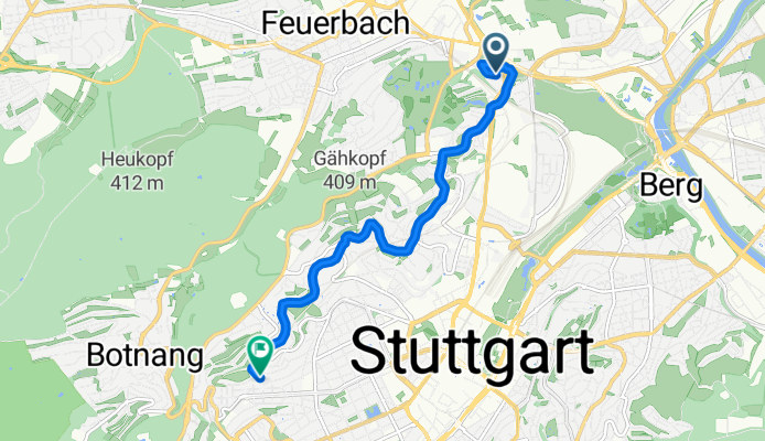 Dornbuschweg, Stuttgart nach Forststraße, Stuttgart
