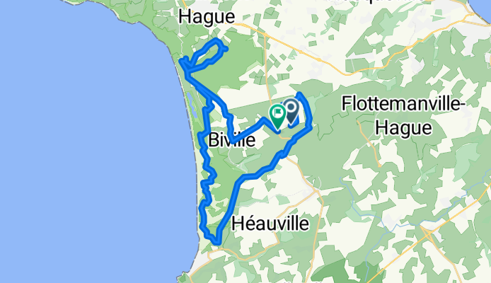 Chemin de la Fontaine, La Hague à Rue des Neuf Vergées, La Hague