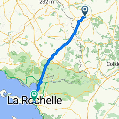 Day 6 - Revaudiere to La Rochelle (gammy knee)