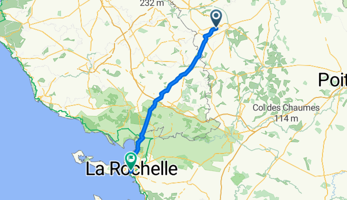 Day 6 - Revaudiere to La Rochelle (gammy knee)