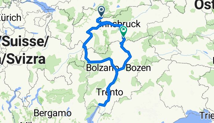 Ehrwald - Völs + Völs - Gries am Brenner