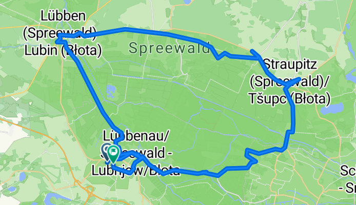 Dr-Albert-Schweitzer-Straße, Lübbenau/Spreewald nach Alexander-von-Humboldt-Straße, Lübbenau/Spreewald